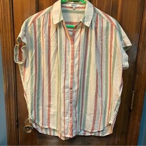 Madewell Striped Short Sleeve Shirt